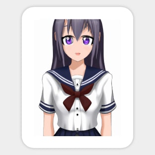 Anime School Girl Sticker